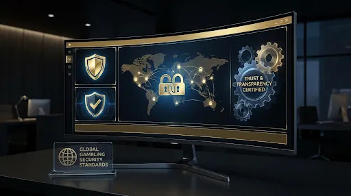 Modern online gambling platform security concept